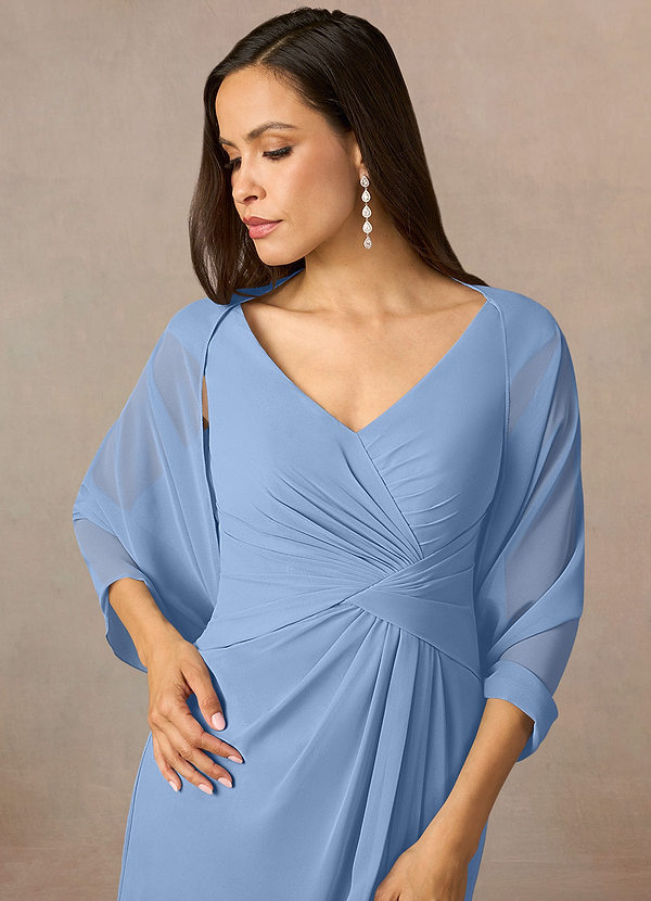 front Azazie Matching Color Sarah Chiffon Wrap