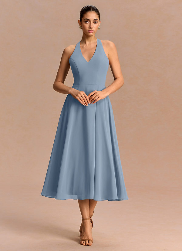 Robe Midi Poudre Bleue Sonia image1