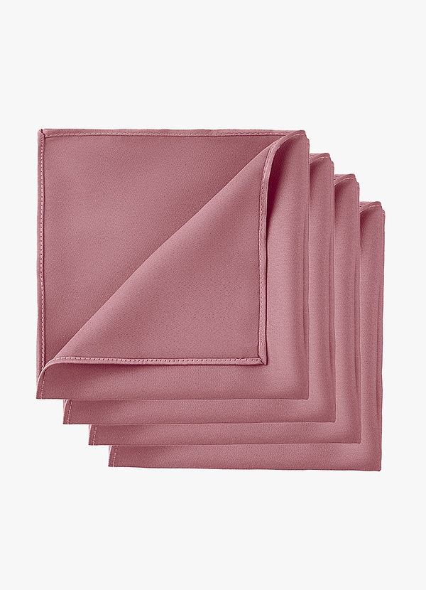 front Ensemble de 4 pochettes de costume assorties en satin extensible pour garçons d'honneur