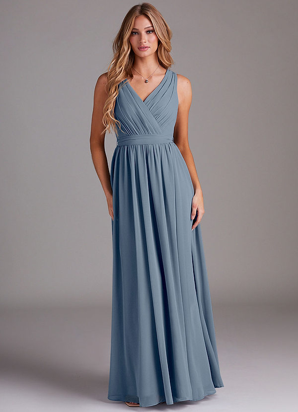 Azazie Kingsley Bridesmaid Dresses Twilight A-Line Lace Chiffon Dress image1