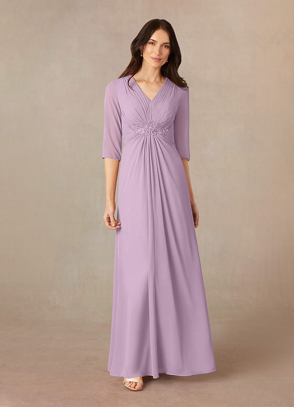 Illusion Neckline Chiffon Dress With Jacket Wisteria