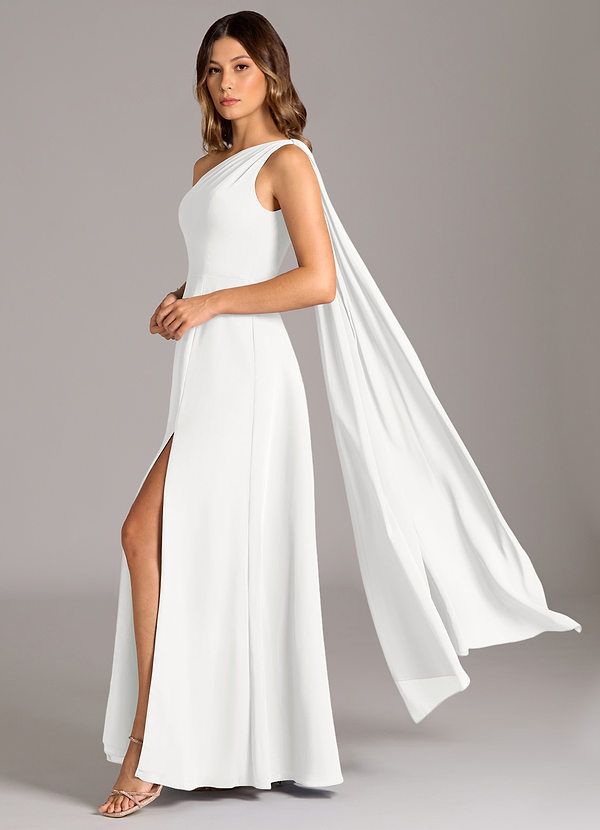 Azazie Tella Suknie dla druhen Linia A Jedno ramię Szyfon Do ziemi Sukienka image1