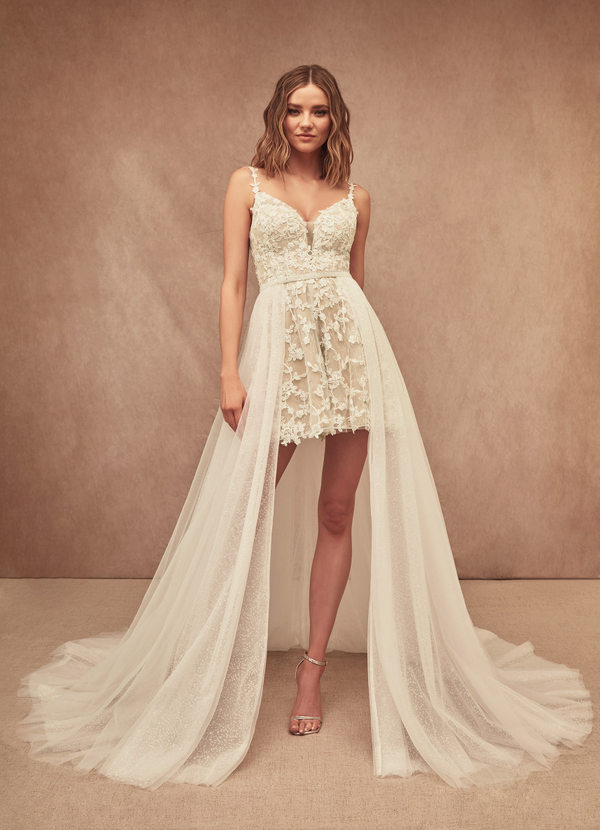 front Azazie Maylie Wedding Dress