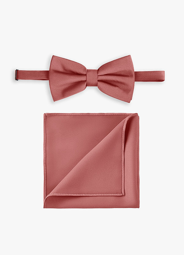 front Zestaw muszka i poszetka z elastycznej satyny