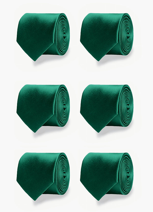front Matte Satin Matching Groomsmen Tie Set – 6 Pieces