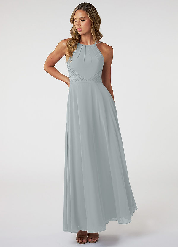 Dolphin Grey Azazie Melinda Bridesmaid Dresses Azazie