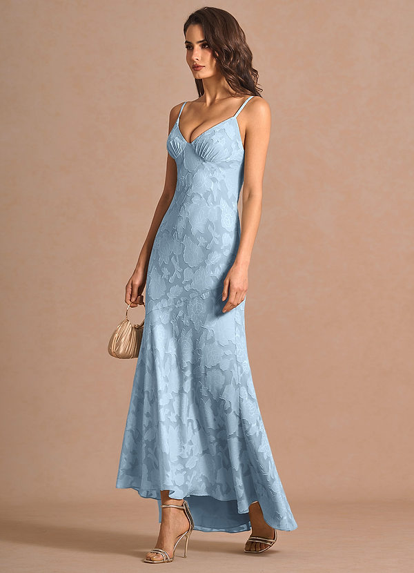 Octavia Sky Blue Maxi Dress front
