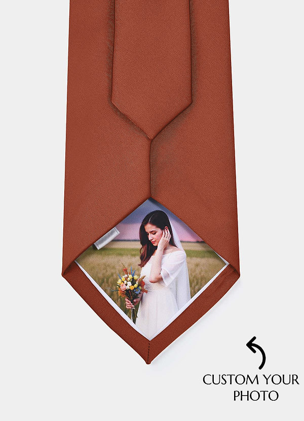 front Matte Satin Custom Photo Tie – Personalized Necktie
