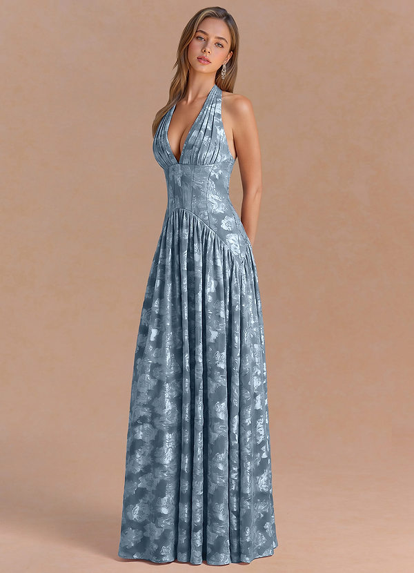 Robe Maxi Bleu Poussiéreux Renata image1