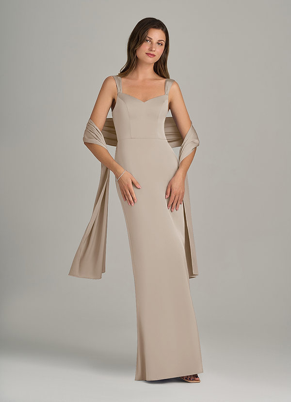 front Azazie Scialle In Raso Elasticizzato In Colore Abbinato
