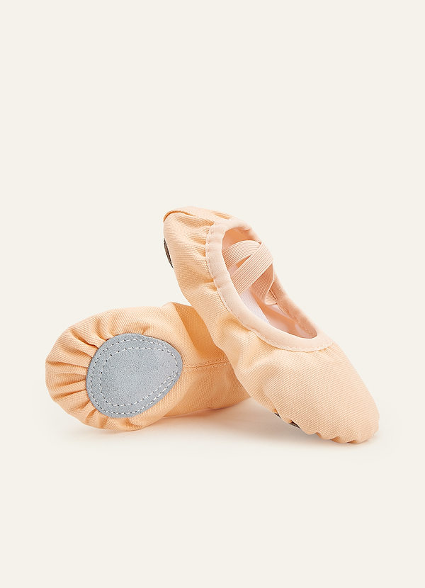 front Canvas balletschoenen voor kinderen, geschikt voor bruiloften en dansavonden.