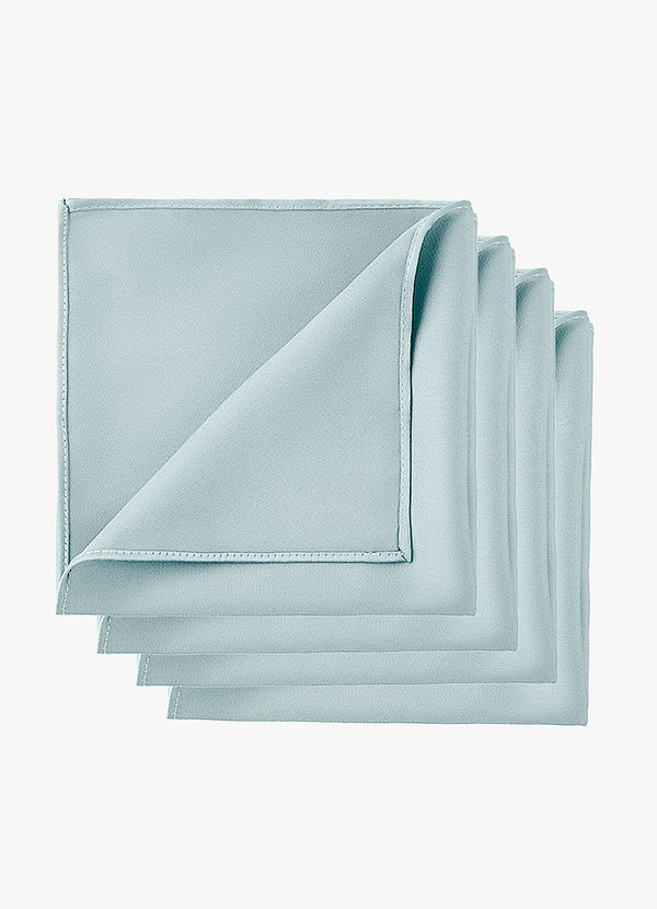 front Stretch Satin Matching Groomsmen Pocket Square Set – 4 Pieces