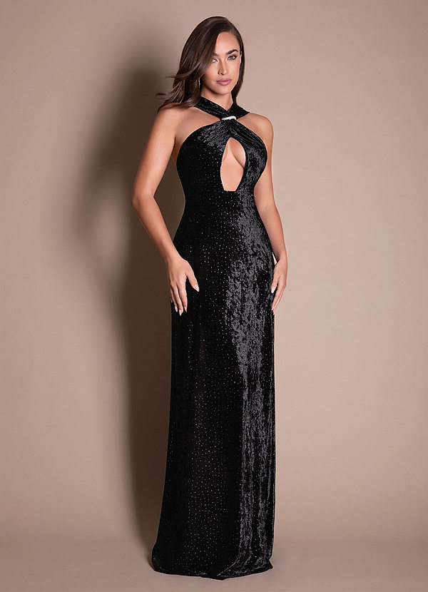 Thea Midnight Black Maxi Dress image1