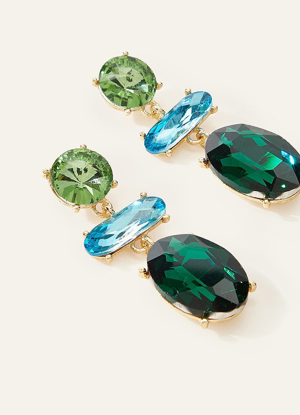front Boucles d'oreilles pendantes en cristal
