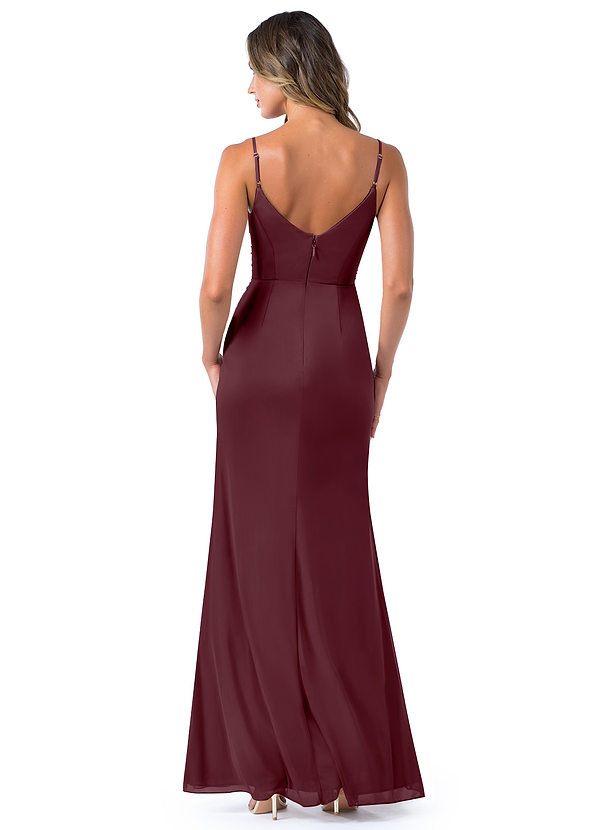 cabernet chiffon bridesmaid dress