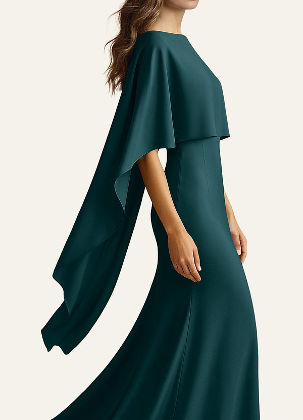 front Azazie Bijpassende kleur stretch satijnen multiway cape