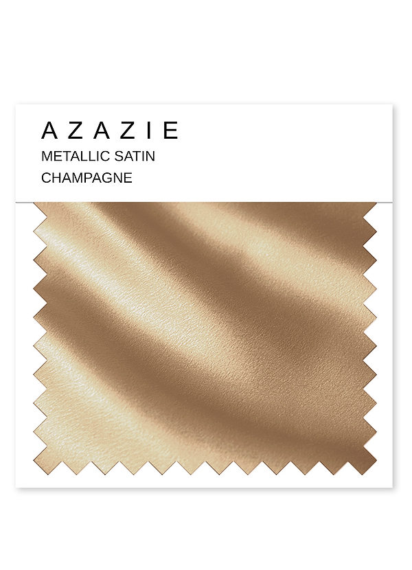 front Azazie Champagne Metallic Satin Swatch