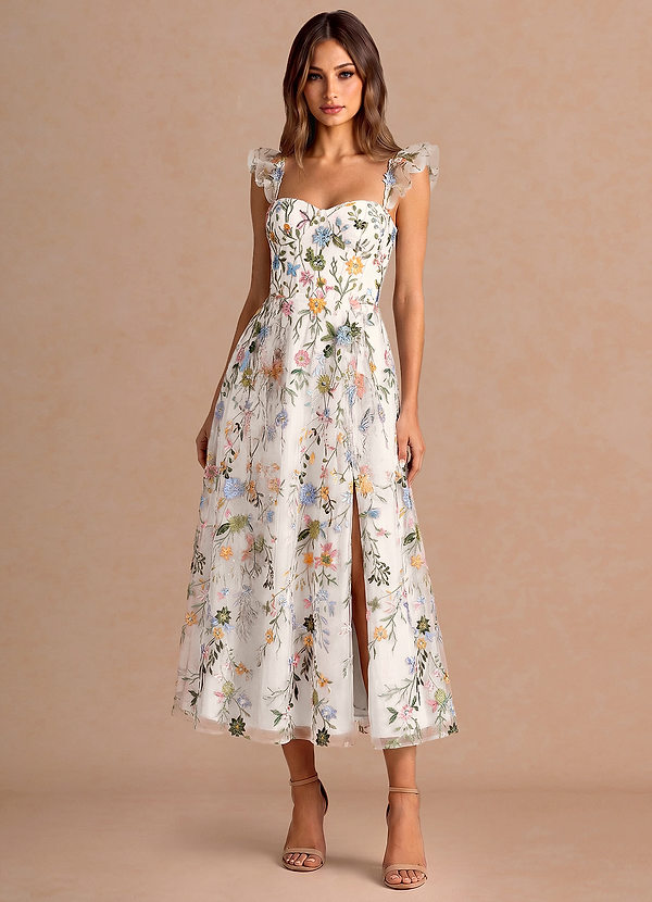 Denisse White Midi Dress image1