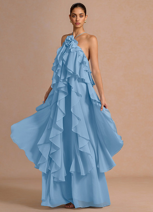 Maxi jurk Montana Waasblauw image1