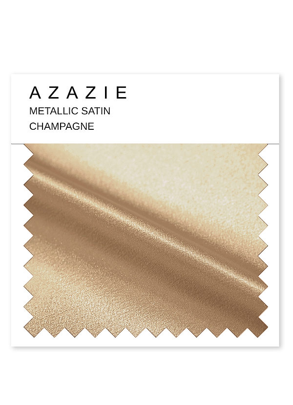 front Azazie Champagne Metallic Satin Swatch