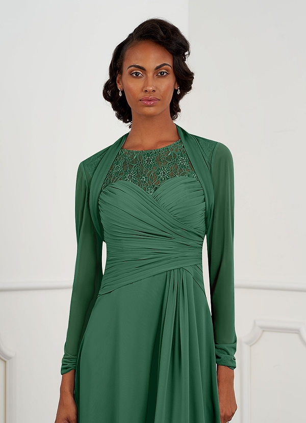 front Azazie Matching Color Shyann Mesh Wrap
