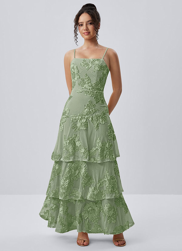 Araceli Salvia Stretchig maxiklänning med 3D-blommor i spets image1