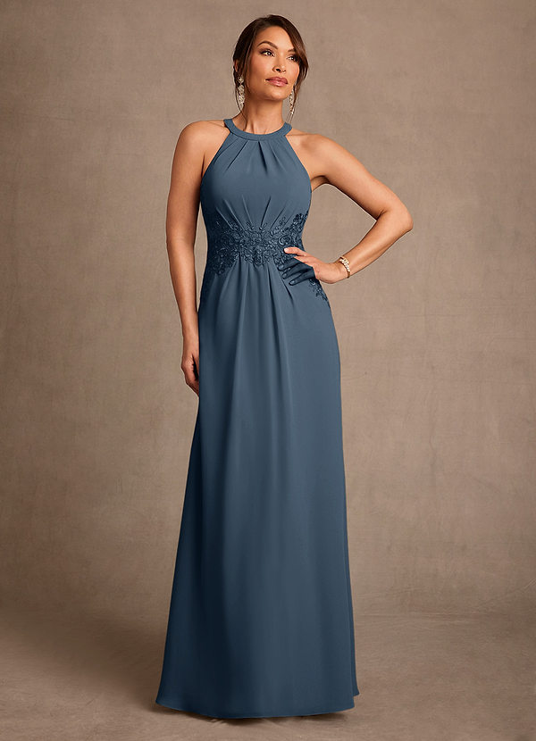 Azazie Georgie Mother of the Brides Dresses Neptune A-Line Lace Chiffon Dress image1