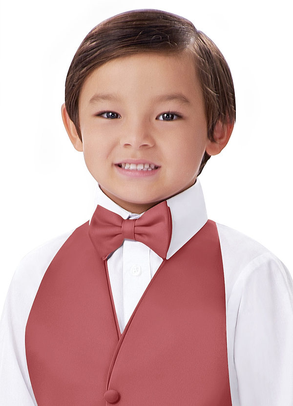 front Boy's matt satin förbunden fluga