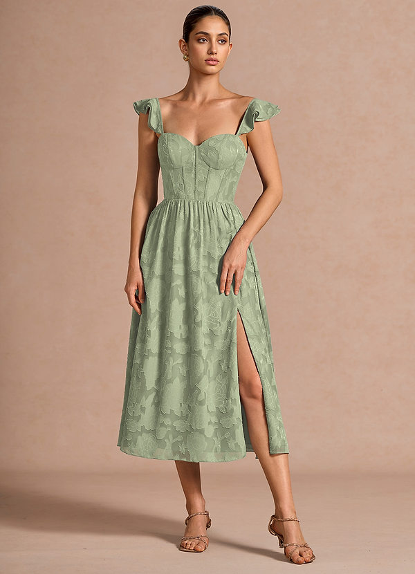 Dora Agave Green Midi mekko image1