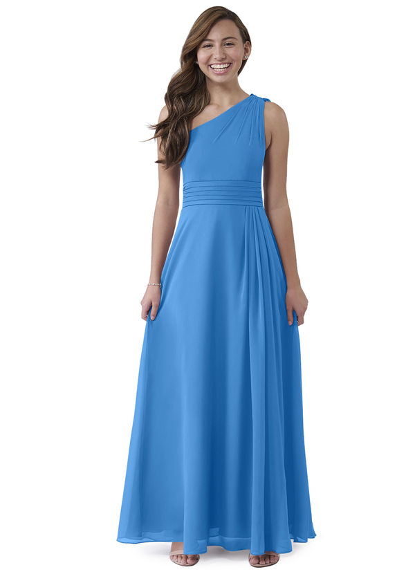 Blue Jay Azazie Cleo JBD Junior Bridesmaid Dresses | Azazie