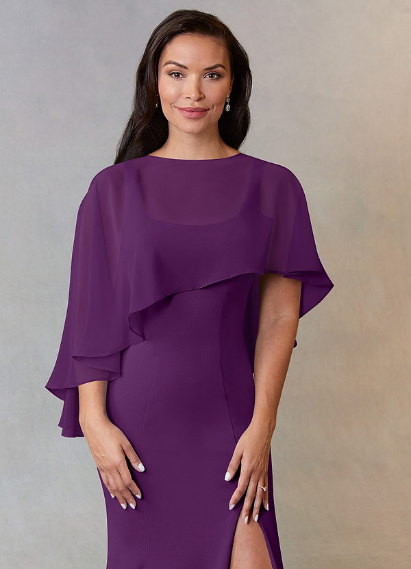 front Azazie Stola In Chiffon Di Colore Coordinato