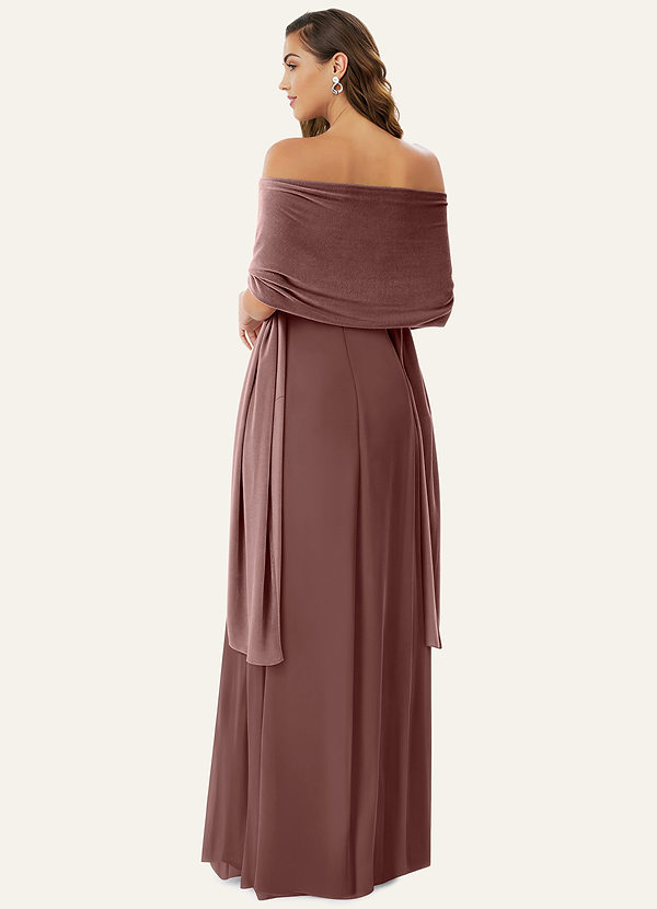 front Matching Color Velvet Shawl