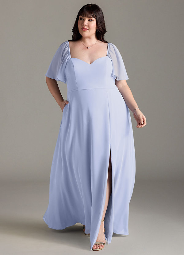 Azazie Chloe Bridesmaid Dresses Lavender A-Line Sweetheart Neckline Chiffon Dress image1