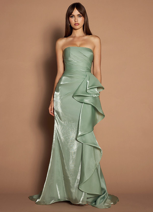 Cressidia Sage Strapless Gown image1