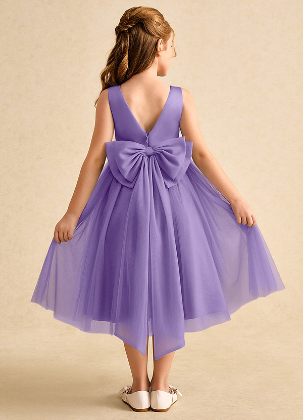 Azazie Winnie Flower Girl Dresses Tahiti Ball-Gown Bow Tulle Dress image1
