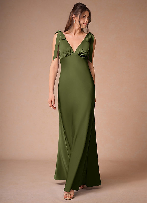 fitted lace wedding dress Rihoas Women's A-Line Backless Slip Maxi Dress, Green / L main image 0
