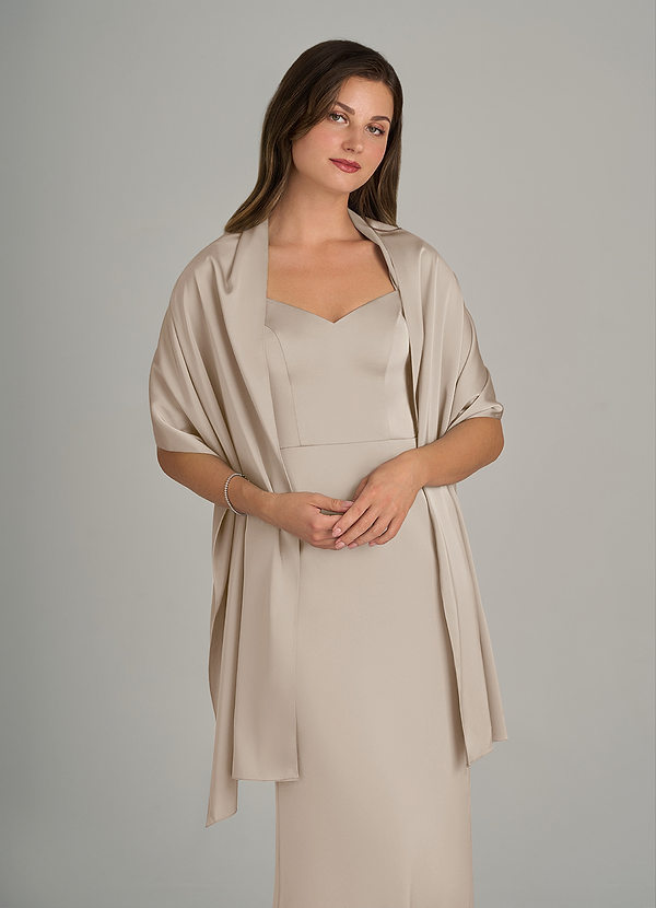 front Azazie Farblich Passender Irland-Stretch-Satin-Schal