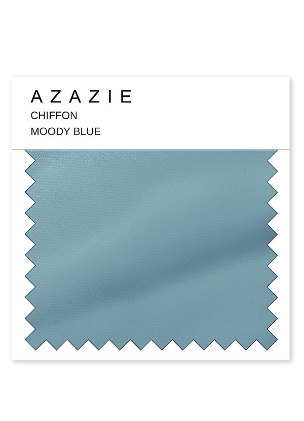 front Échantillon de mousseline Azazie Bleu Maussade