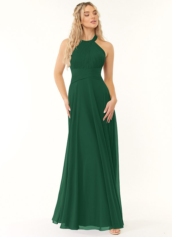 Dark Green Azazie Monroe Bridesmaid Dresses | Azazie