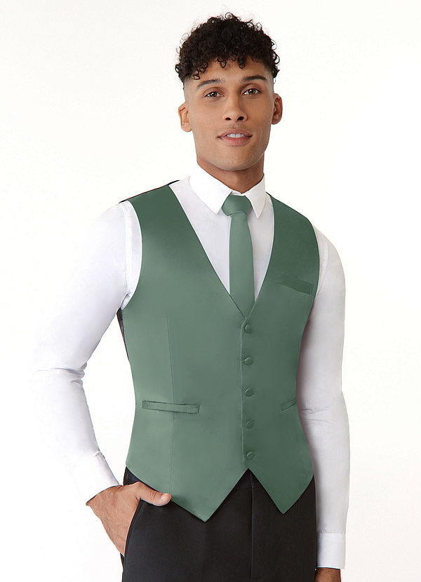front Gentlemen's Collection Modern Matte Satin Vest