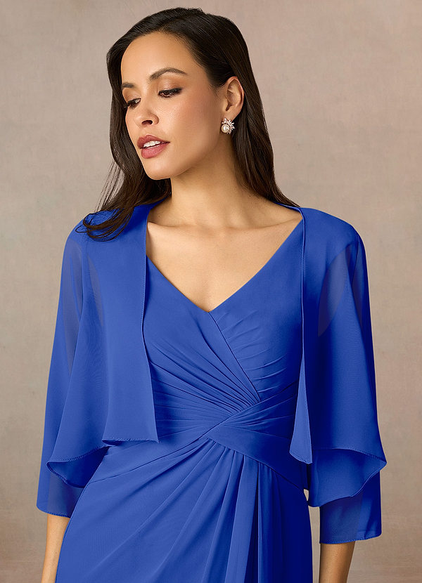 front Azazie Matching Color Fisher Chiffon Wrap