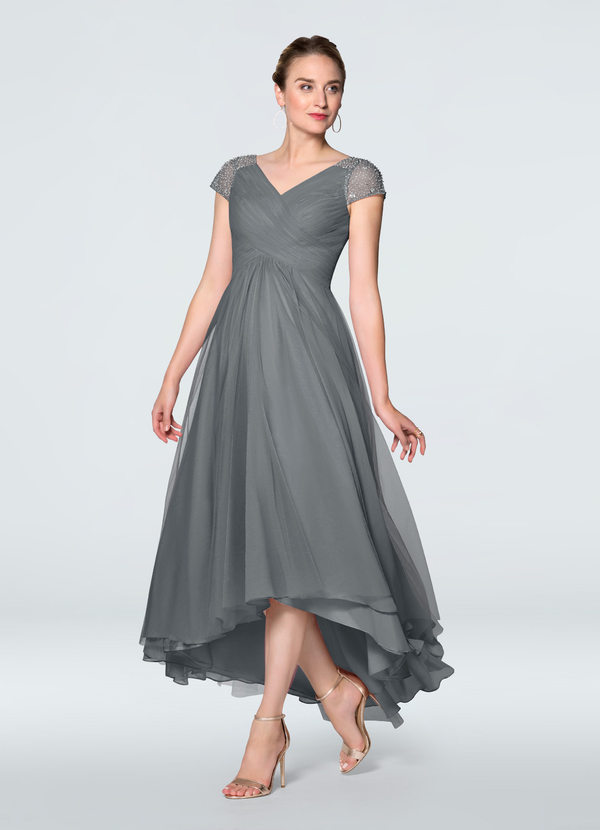 mother of the bride gray dress