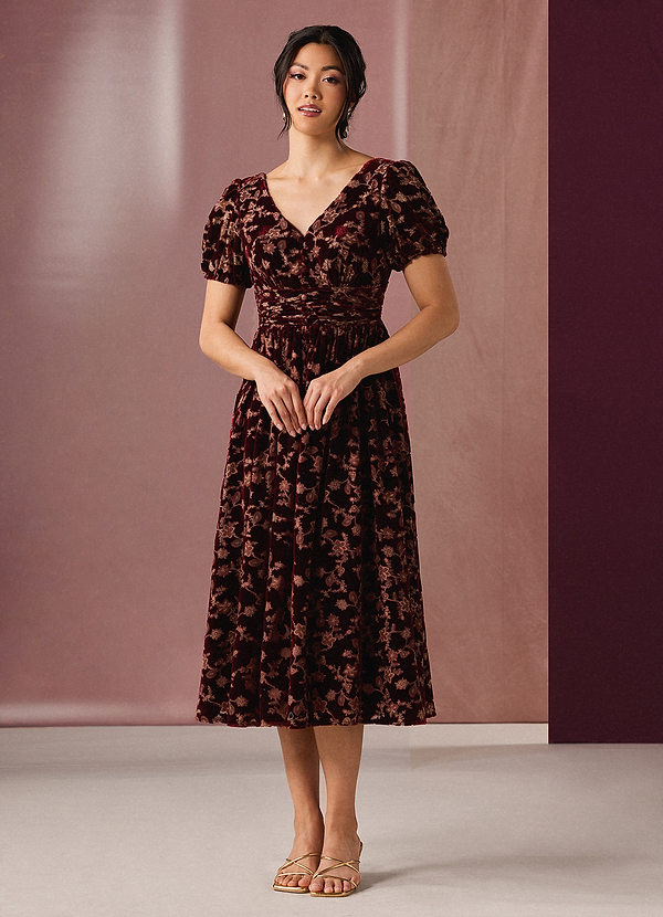 Camilla Wine Multi Midi Dress image1