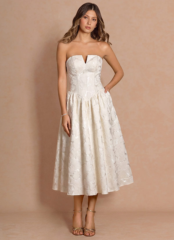 Midi jurk Meliora Franse Witte image1