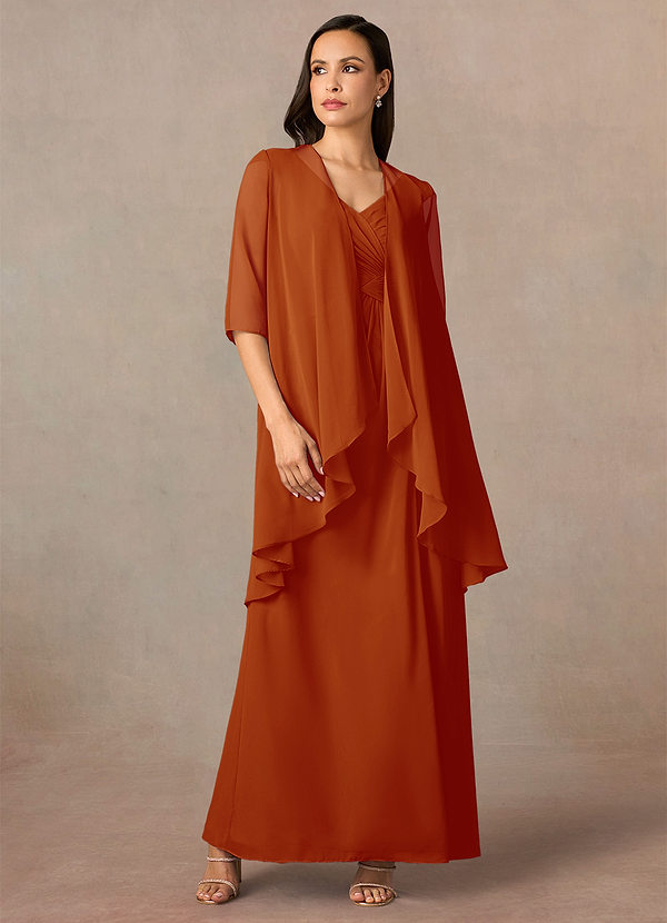 front Azazie Bijpassende Kleur Olivia Chiffon Omslagdoek