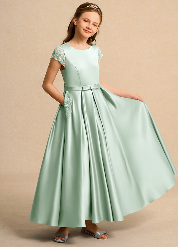 Azazie Bunny Girl Vestidos de Niña de Flores Vestido de Agave de Encaje de Princesa image1