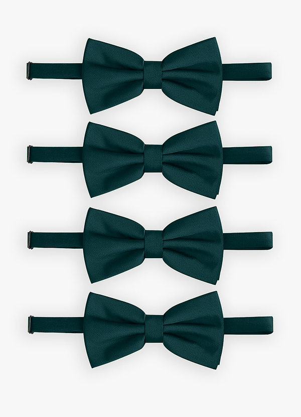 front Adjustable Stretch Satin Bow Tie – 4-Piece Set