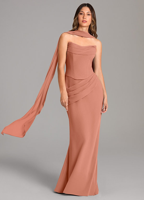 Azazie Sorrel Bridesmaid Dresses MAI TAI Mermaid Corset Chiffon Dress image1