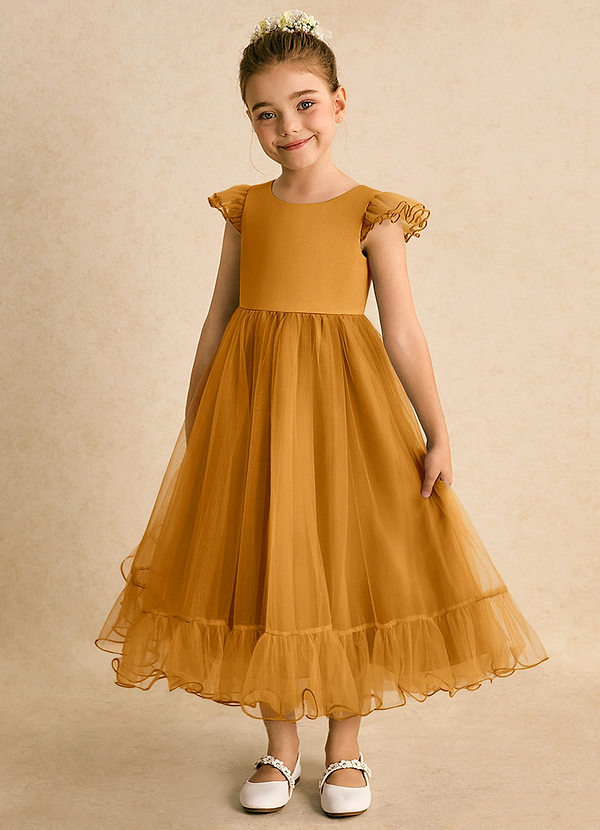 Azazie Phebs Vestidos de Niña de Flores Vestido de Caramelo de Tul de Corte En A image1