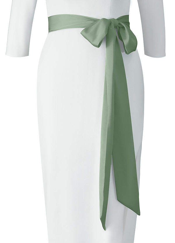 front Azazie Matching Color Stretch Satin Sash